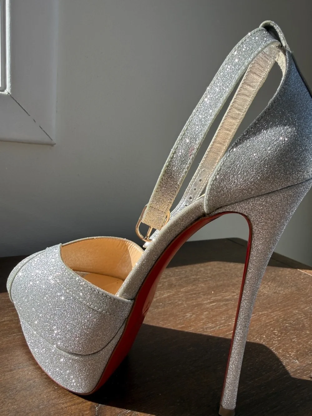 Christian Louboutin Glitter 150 Silver Pumps - Picture 17 of 17